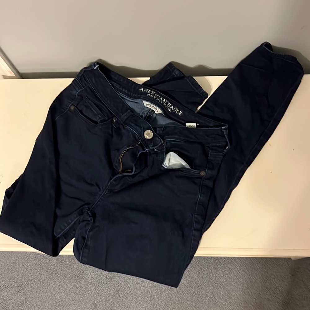 American Eagle Mid-Rise Skinny Jeans (No Holes)